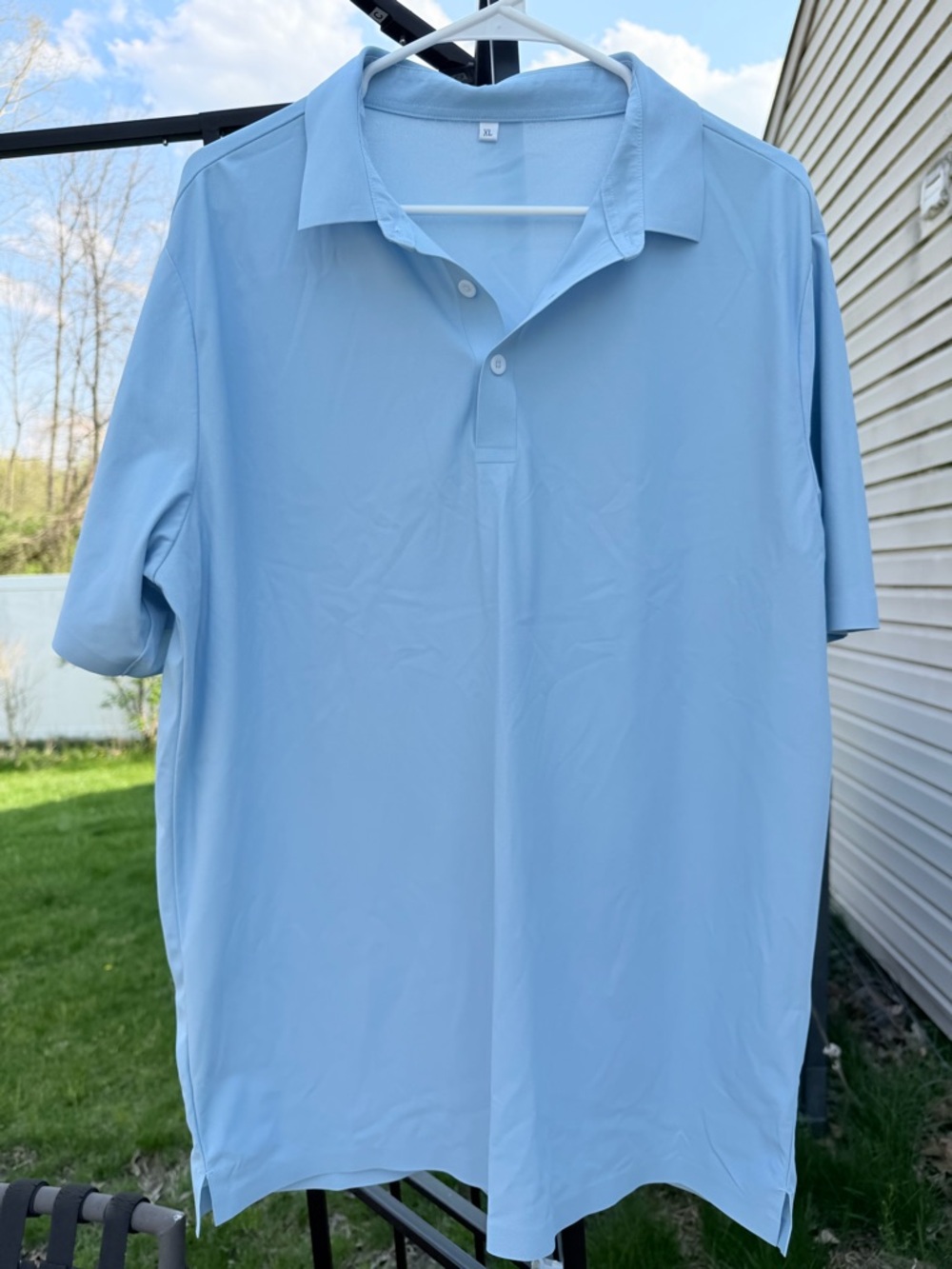 Women Light Blue Performance Polo - Breathable Short Sleeve
